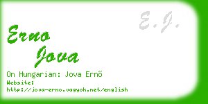 erno jova business card