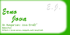 erno jova business card